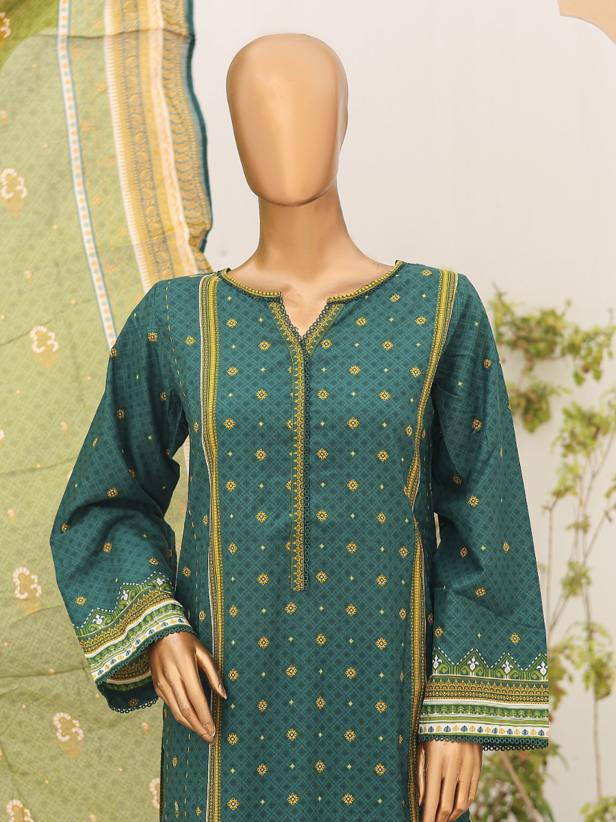 3 Piece Printed Lawn Suit-STPLS005