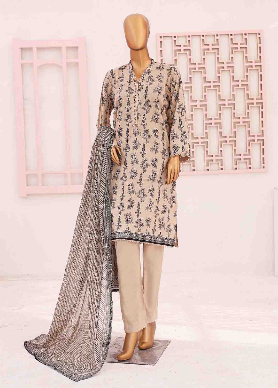 3 Piece Printed Lawn Suit